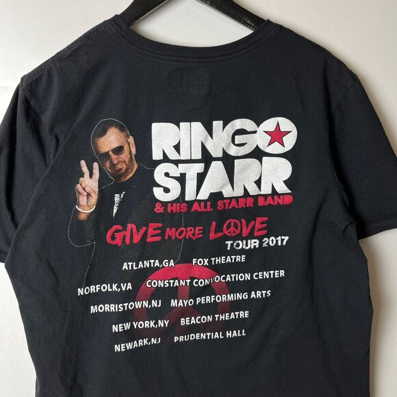 Ringo Starr Give More Love T Shirt Womens Black XL Extra Large Graphic Tee Logo - Picture 6 of 16